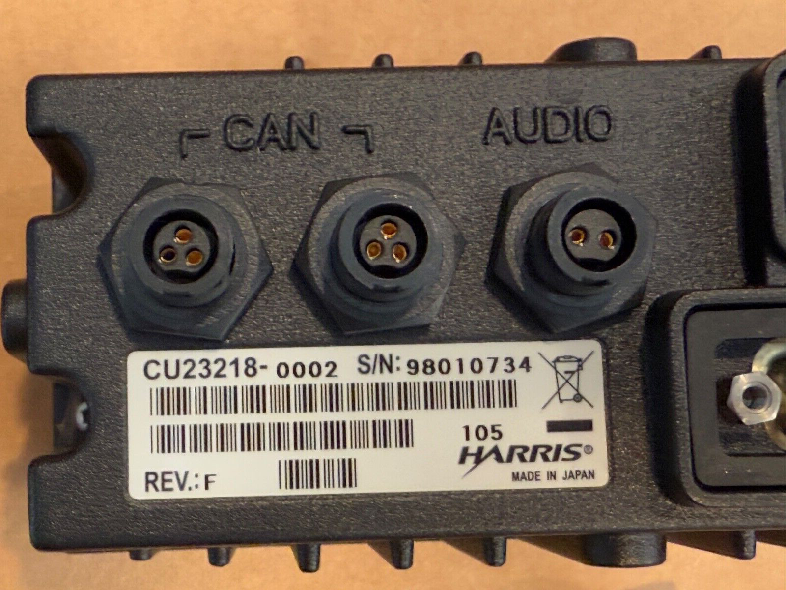 Harris MaCom Radio CU23218-0002 Control Head CH-721 + MC-101616-041 Microphone