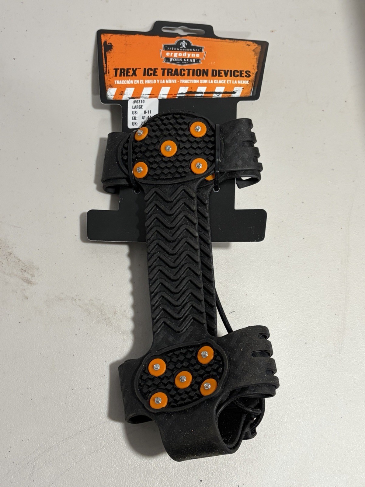Ergodyne TREX 6310 Adjustable Slip-On Ice Traction Cleats, Large