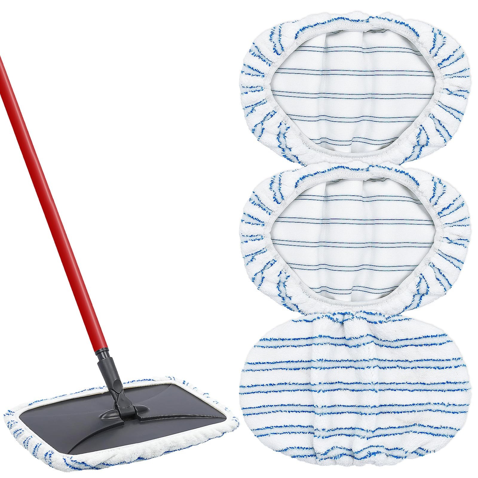 Mop Heads Replacements for Ocedar Hardwood Floor ‘N More 15 x 8, Blue