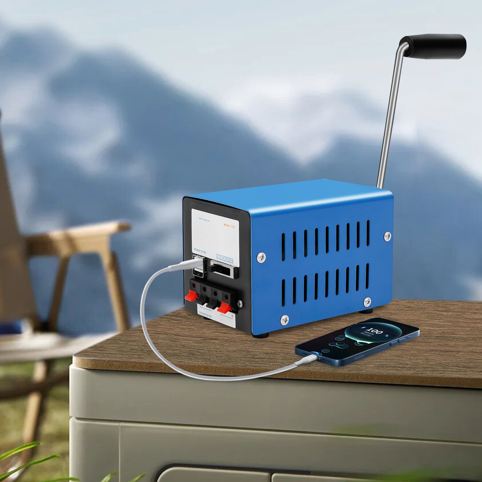 Emergency Hand Crank USB Charger Manual Power Generator for Camping Hiking