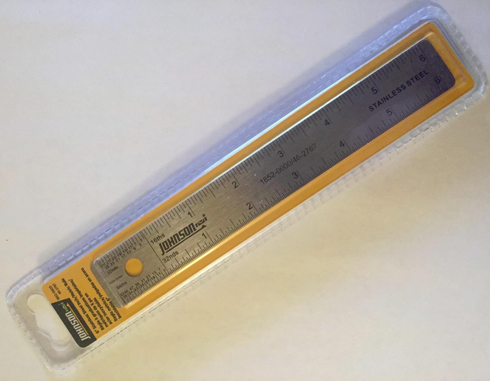 JOHNSON 6″ STAINLESS STEEL PROTRACTOR and 6″ SS RULER 1854-0000 1852-0600