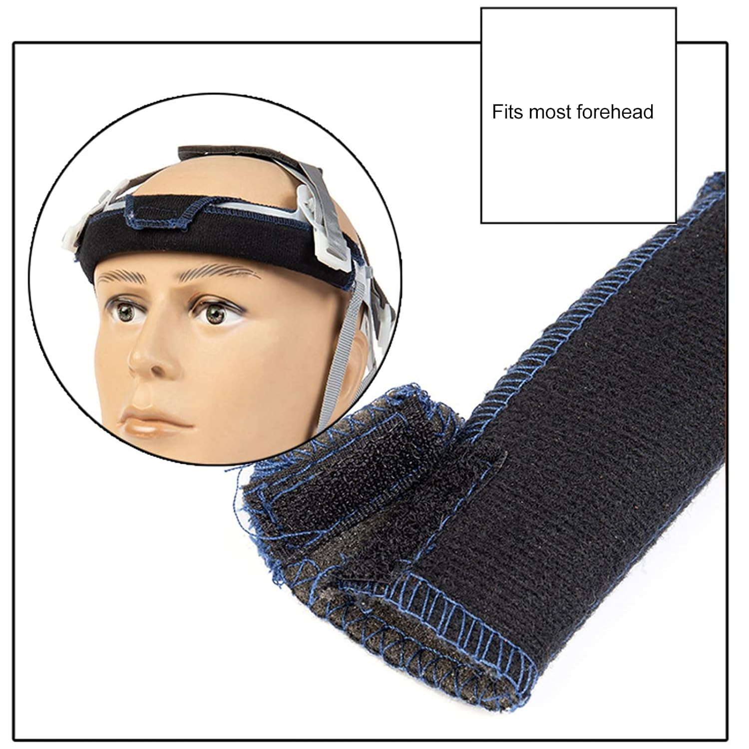 Hat Sweatband, 2 Pack Hardhat Sweatband, Cotton Skin Friendly Soft Elastic Thin