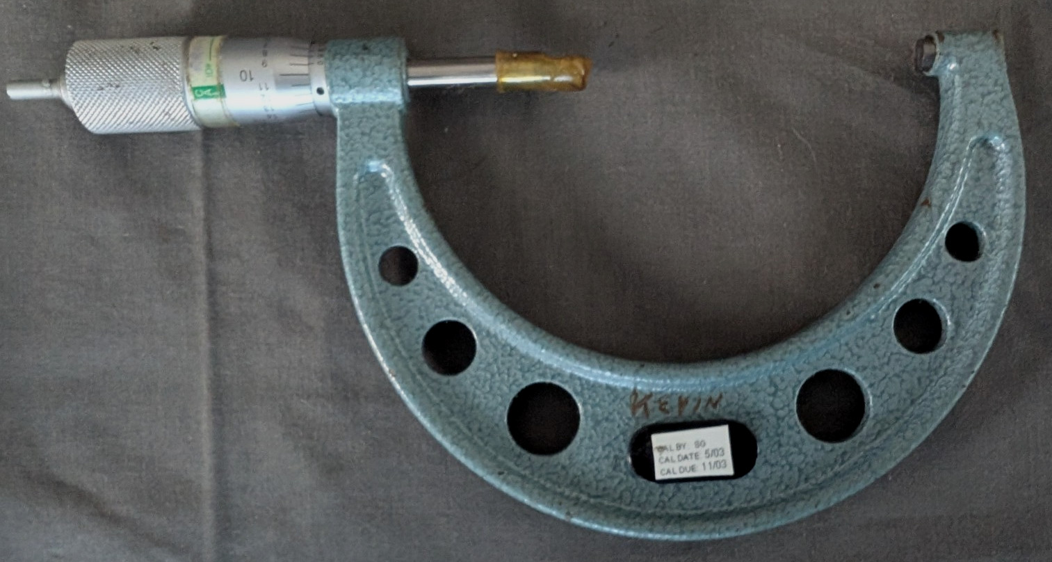 Mitutoyo 103-218 3-4″ Mechanical Outside Micrometer – Blue