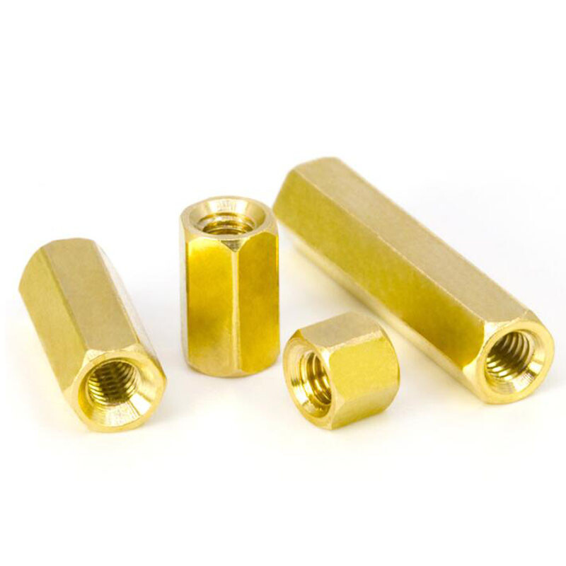 M8/Pitch 1.25mm Brass Hex Nut Hexagon Long Coupling Connector Stud Standoff丨S=13