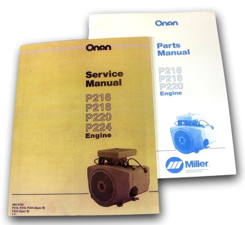 Lot Onan P216 P218 P220 Engine Service Parts Repair Manual Overhaul Shop Book