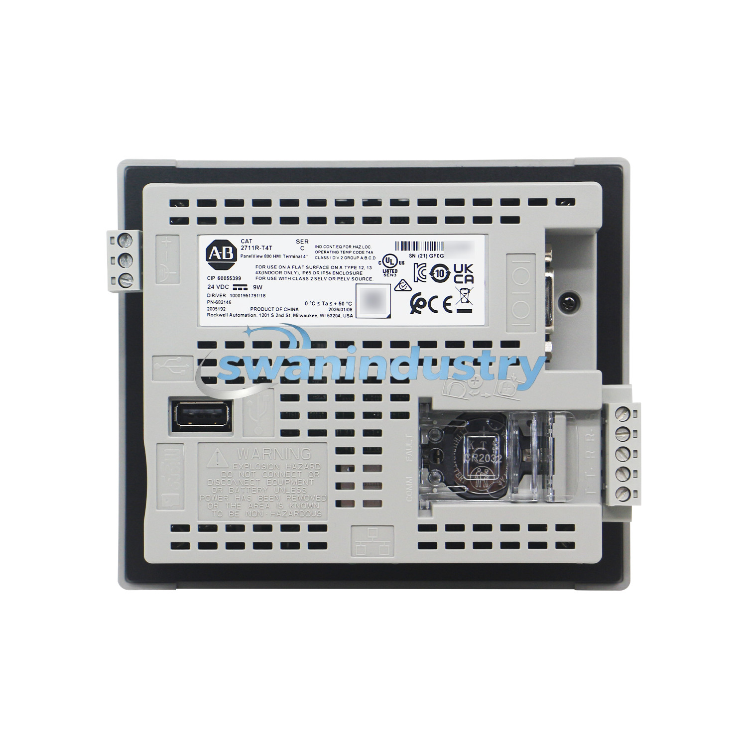 2025/2026 New Allen-Bradley 2711R-T4T PANELVIEW 800 4.3-INCH HMI TERMINAL