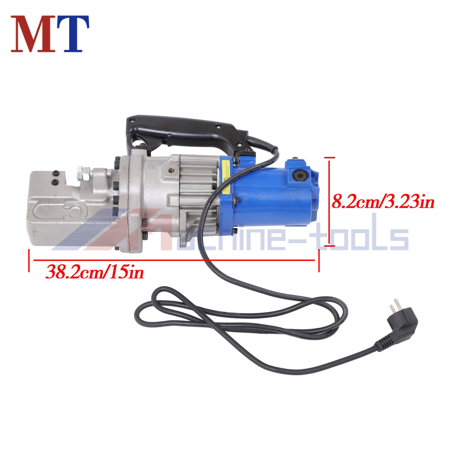 Heavy-Duty Rebar Cutter RC-20 1250W Motor 3/4» Max Cut Metal Storage Box