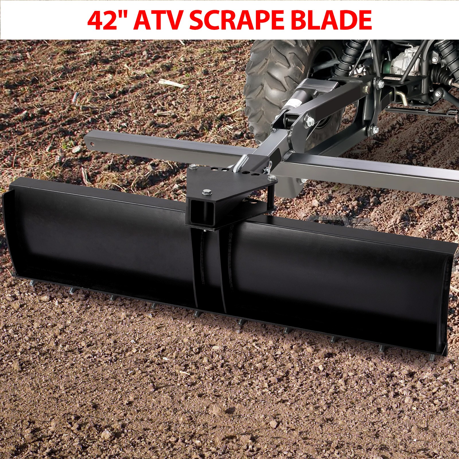 42″ Lawn & Trail Scraper for ATV/UTV – Heavy-Duty, Adjustable, Rust-Resistant