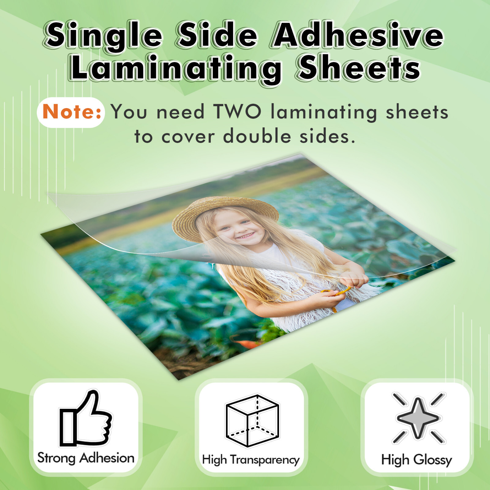Koala Self-Adhesive Laminating Sheets 9″x12″ Clear Cold Laminating Sheets 5PK