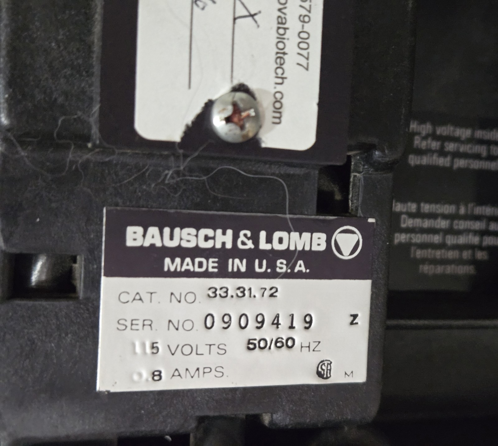 Bausch & Lomb Spectronic 20 Table-top Laboratory Spectrophotometer