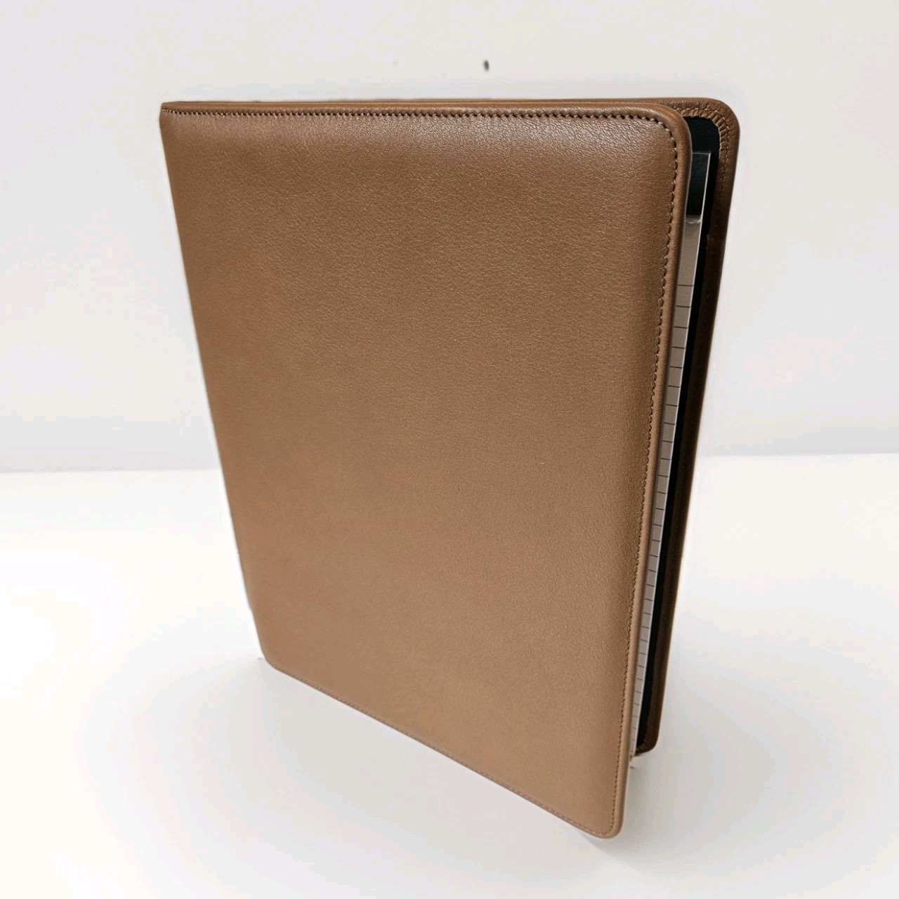 NEW LEATHEROLOGY Cognac Brown Padfolio Full Grain Leather Professional Organizer