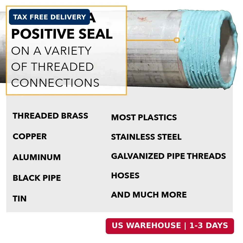 Gasoila Soft-Set Pipe Thread Sealant – Non-Hardening Paste for Metal & Plastic,