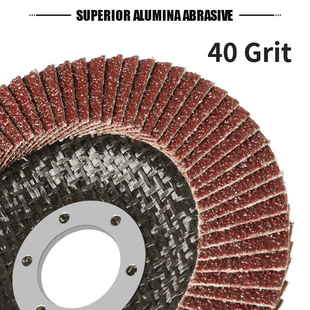 50PCS 4-1/2″ Flap Disc 40 Grit 4.5″ x 7/8″ Angle Grinder Sanding Grinding Wheels
