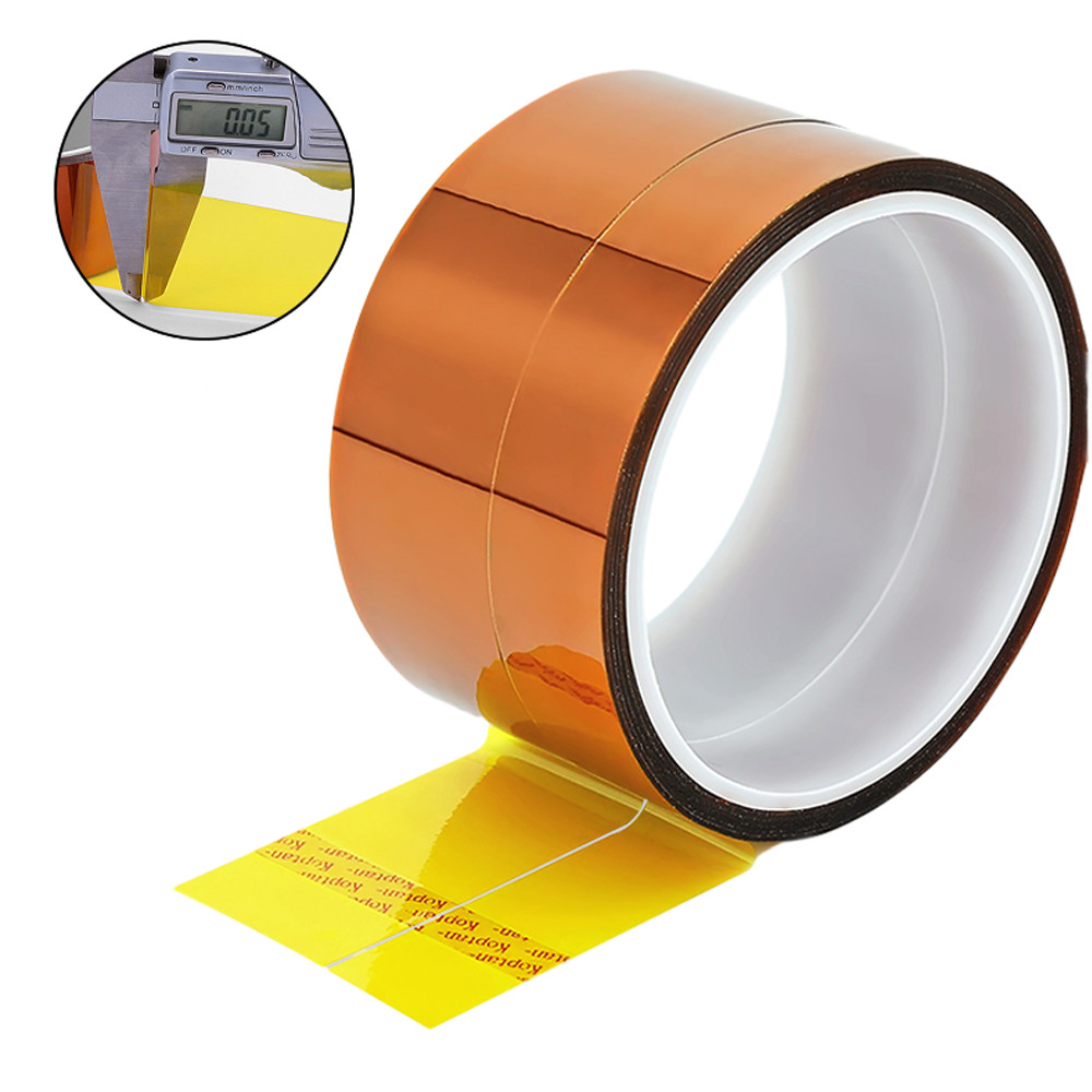 Kapton Polyimide Tape Heat Resistant Adhesive Insulation Width 3-100mm 33m/Roll