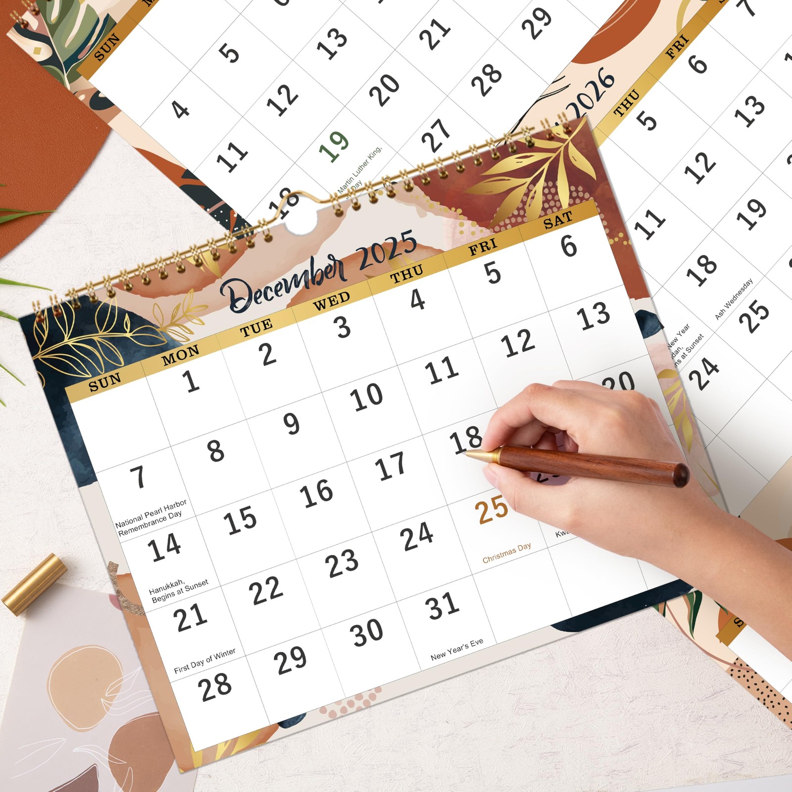 2026 Wall Calendar – 3 Month 2026, Jan.2026 – Dec.2026, 11″ 11″x26″