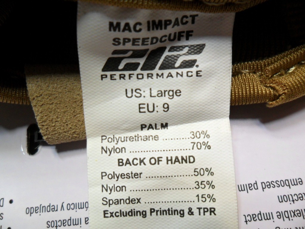 New Mac Tools Coyote Camo Speedcuff Impact Mechanic / Work Gloves Large Save $$$