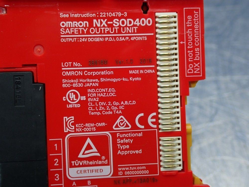 OMRON NX-SOD400 SAFETY CONTROL UNIT, 2PCS 12250980396
