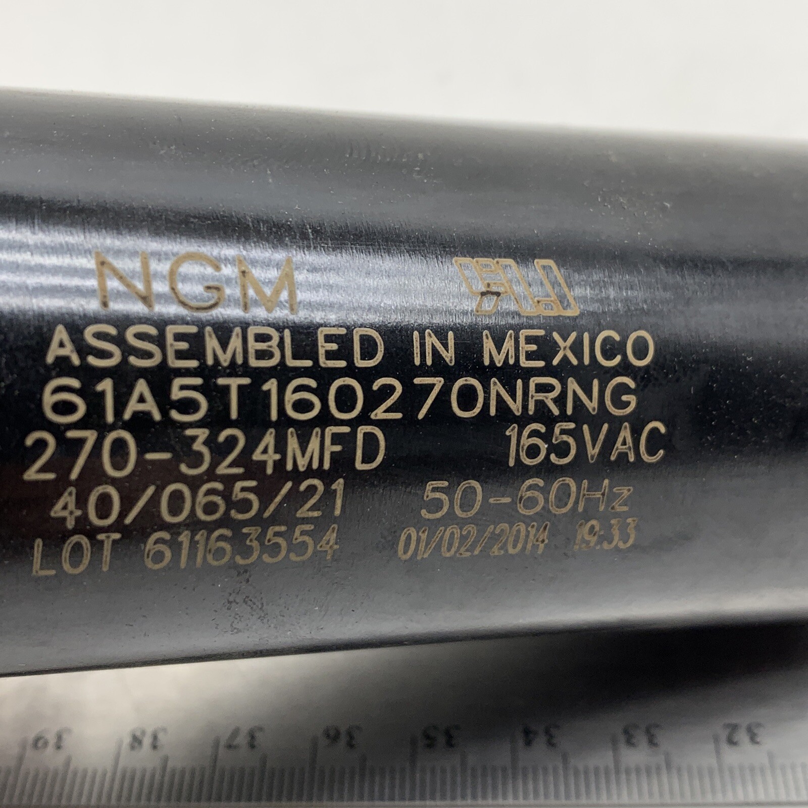 NGM 61A5T160270NRNG Start Capacitor 165VAC 270-324MFD 50/60HZ 40/065/33