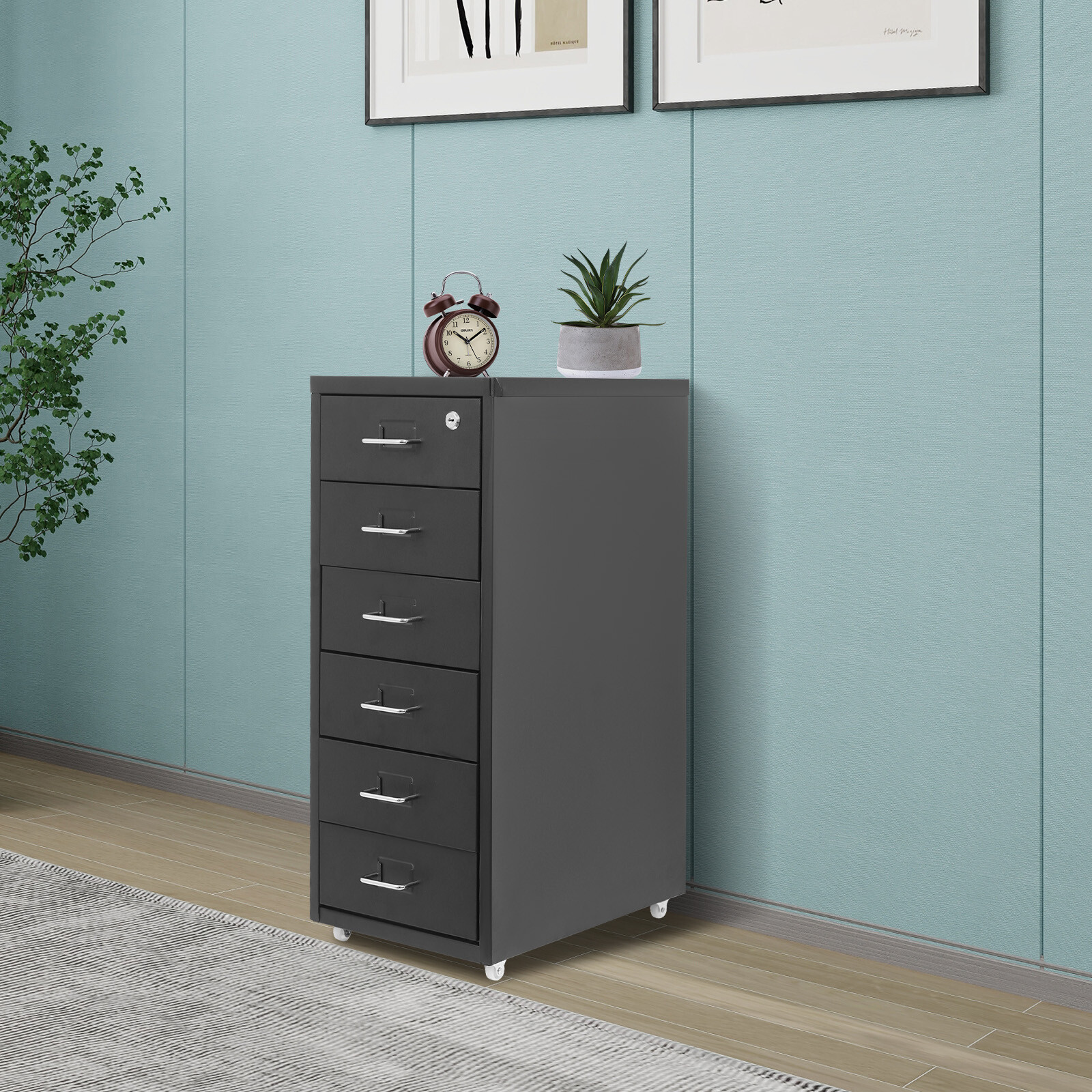 Vertical File Cabinet, Metal File Cabinet with Lock, Filing Cabinet
