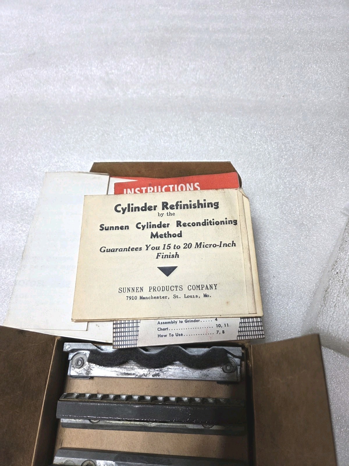 SUNNEN AN-506 Honing Stone Set For Cast Iron, 280 Grit, 4.7″ -15.0″ range NOS