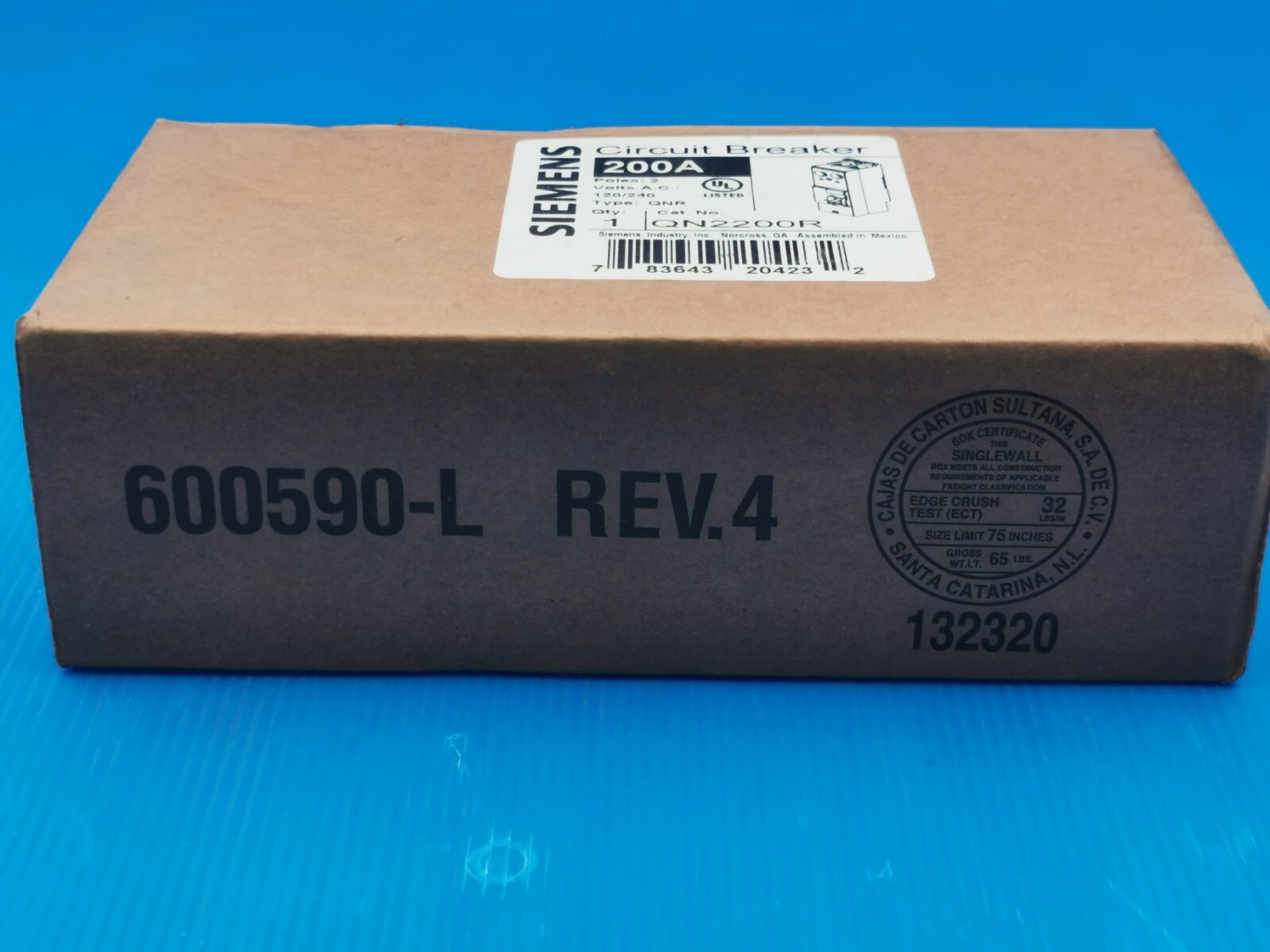 Siemens QN2200R 200-Amp 2 Pole 240-Volt Circuit Breaker