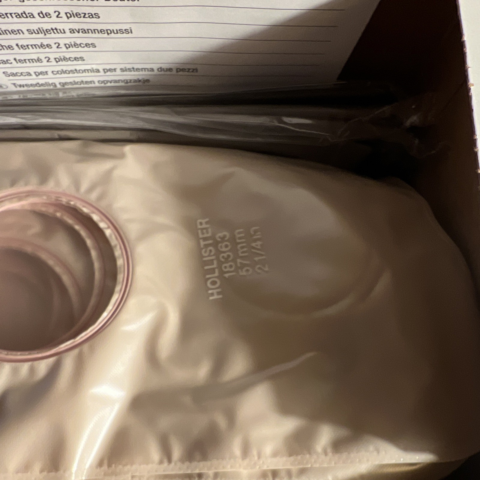 Hollister New Image 18363 Two-Piece Closed Ostomy Pouch 2-1/4in 57mm 60