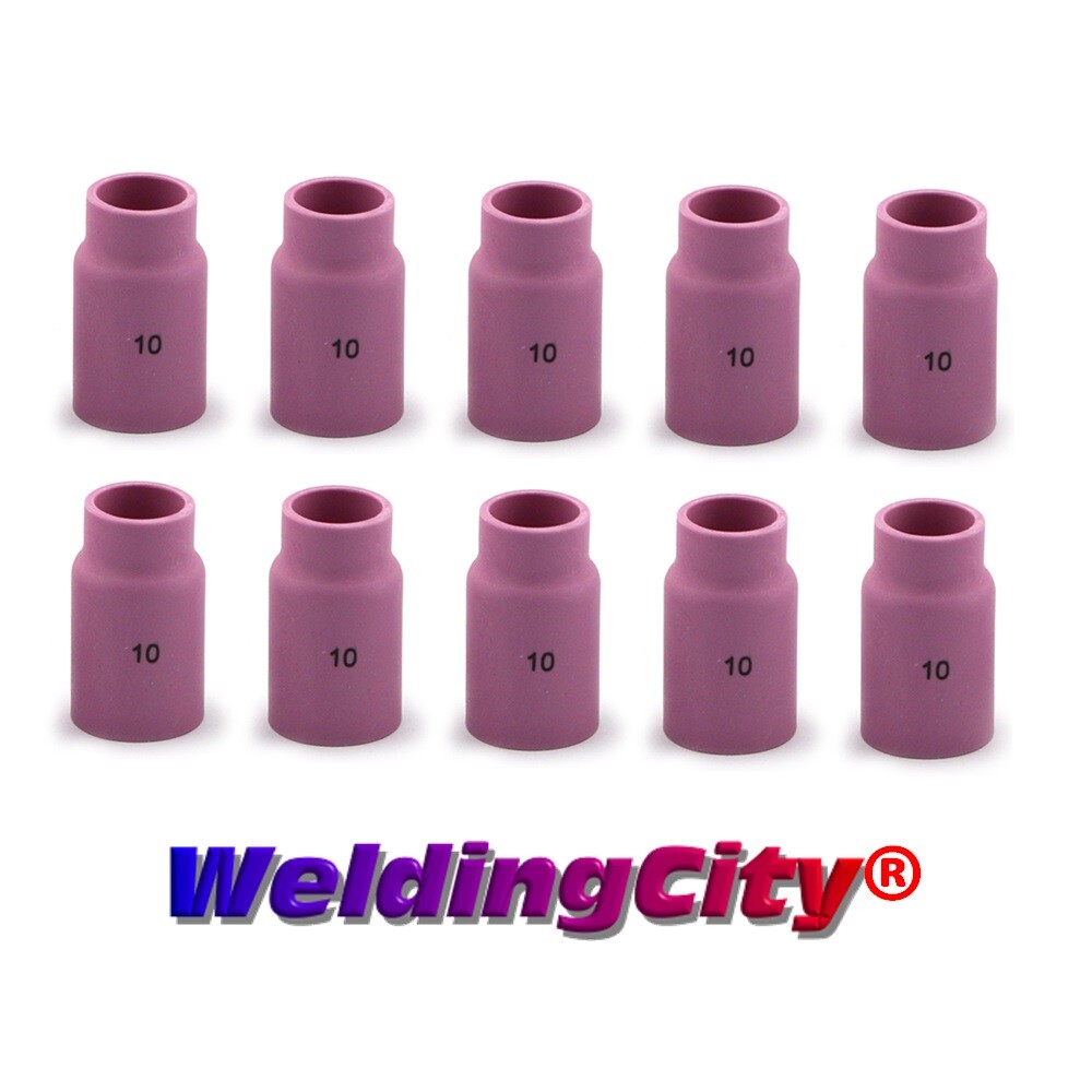 WeldingCity® 10-pk Gas Lens Cup 54N14-10 #10 5/8″ TIG Welding Torch 17/18/26 USA