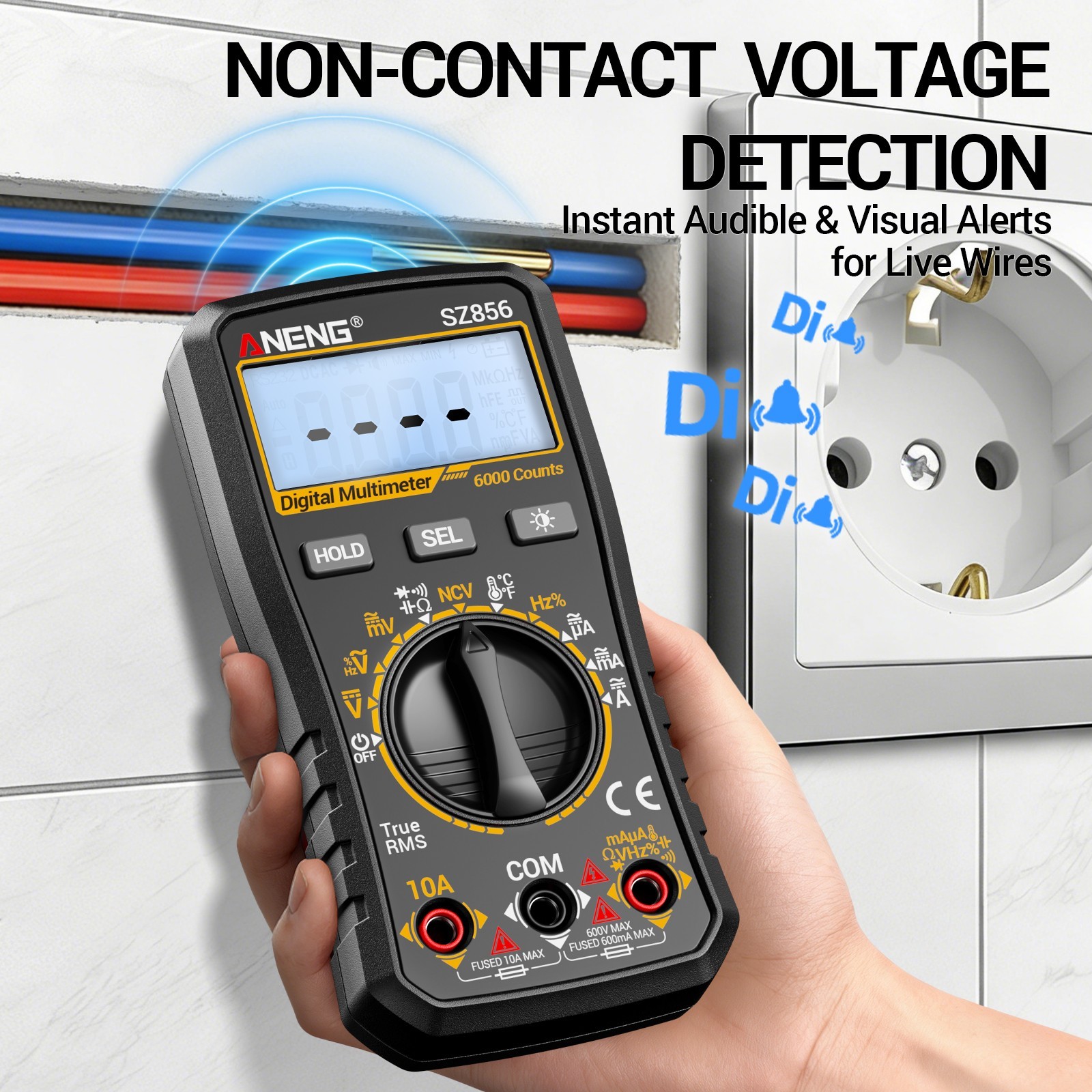 ANENG True RMS Digital Multimeter 6000 Counts Auto Range Kit with Voltage Tester