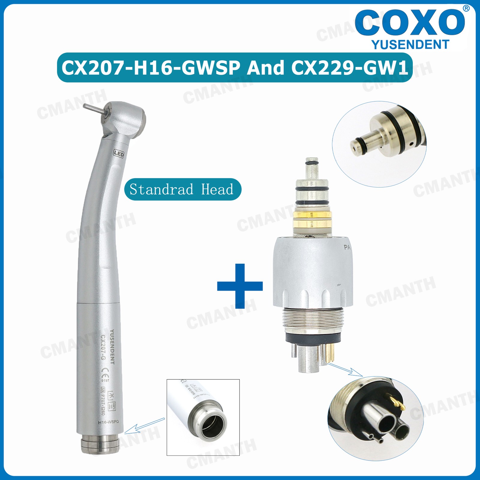 COXO Dental High Speed Handpiece Fiber Optic LED Coupler Bulb ForKAVO/NSK/Sirona
