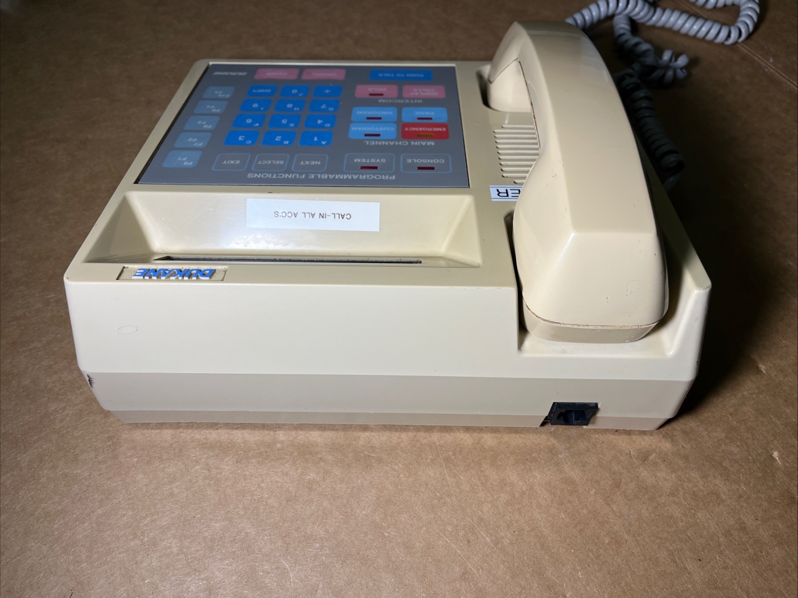 Dukane ACC4D Administrative Control Console 2184-1097 w/ Handset