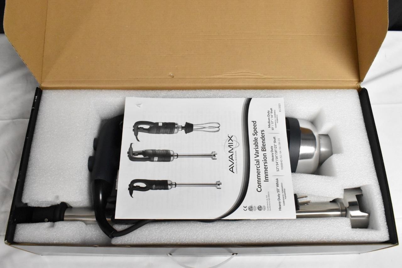 New in Box AvaMix IBHD21 21″ Heavy-Duty Variable Speed Immersion Blender 120 V