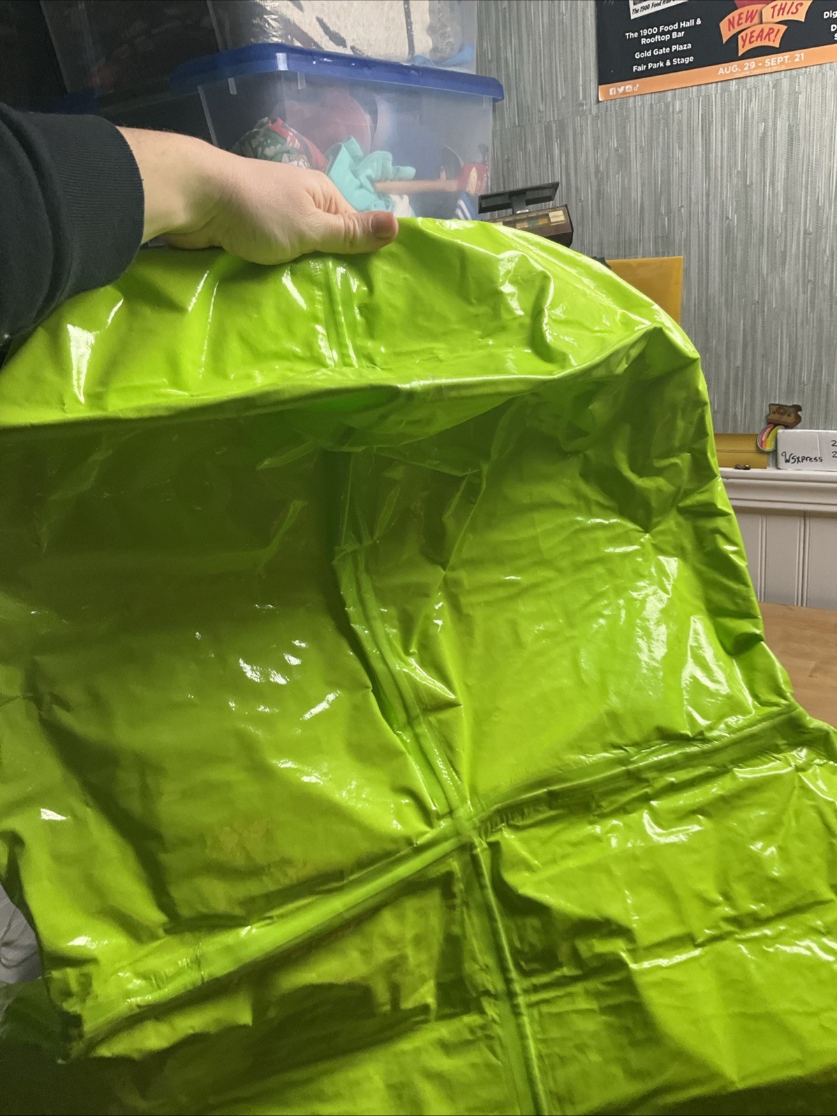 P DuPont Tychem TK Green Hazmat Hood Training Display