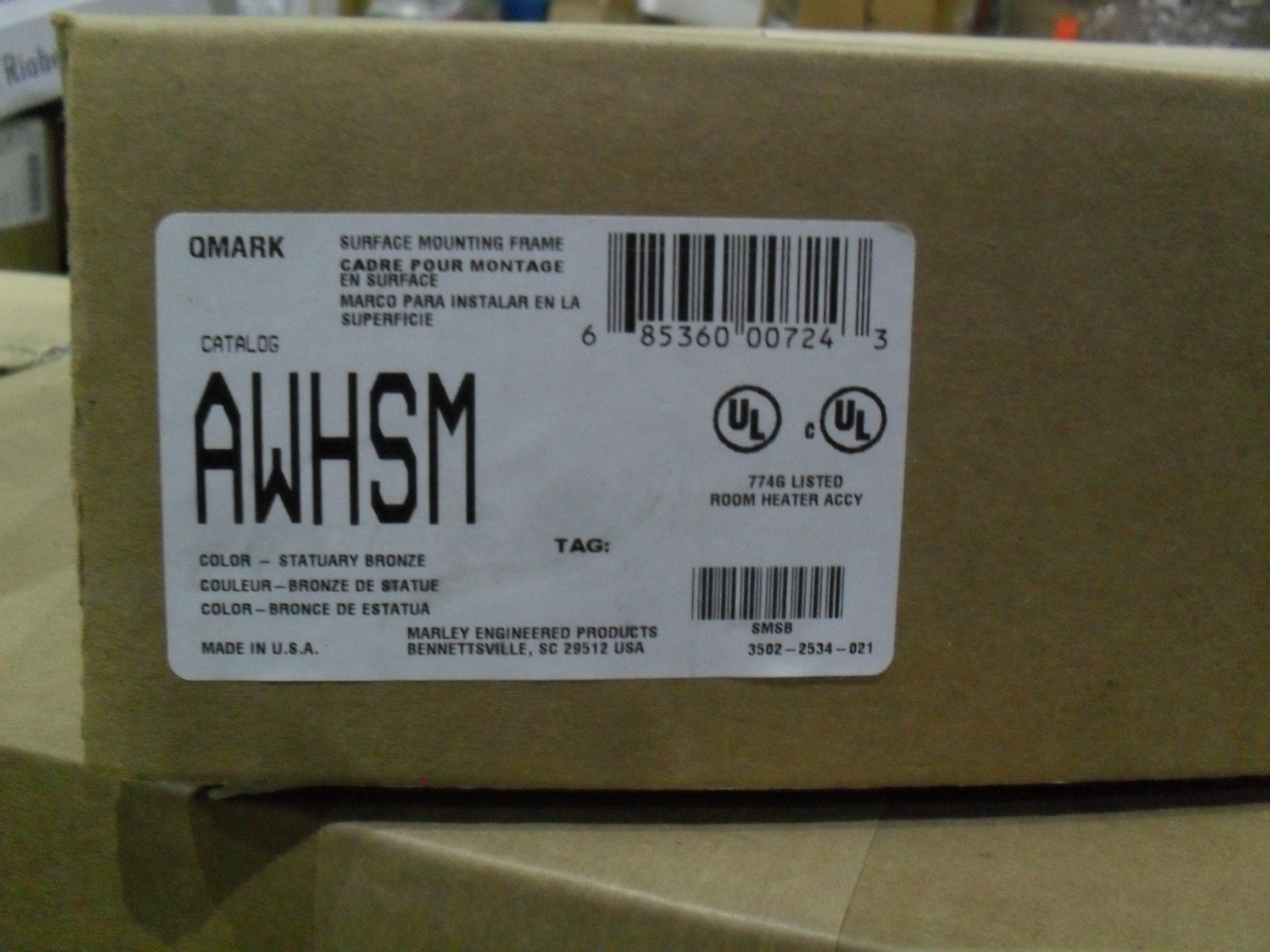 QMark AWHSM Fully Surface mounting frame 4″ bronze for AWH4408F