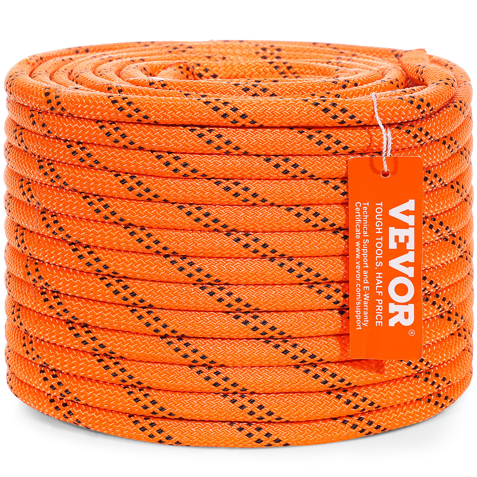 VEVOR Arborist Tree Climbing Rope Double Braid Polyester 3/8″ x 120′ 48-Strand