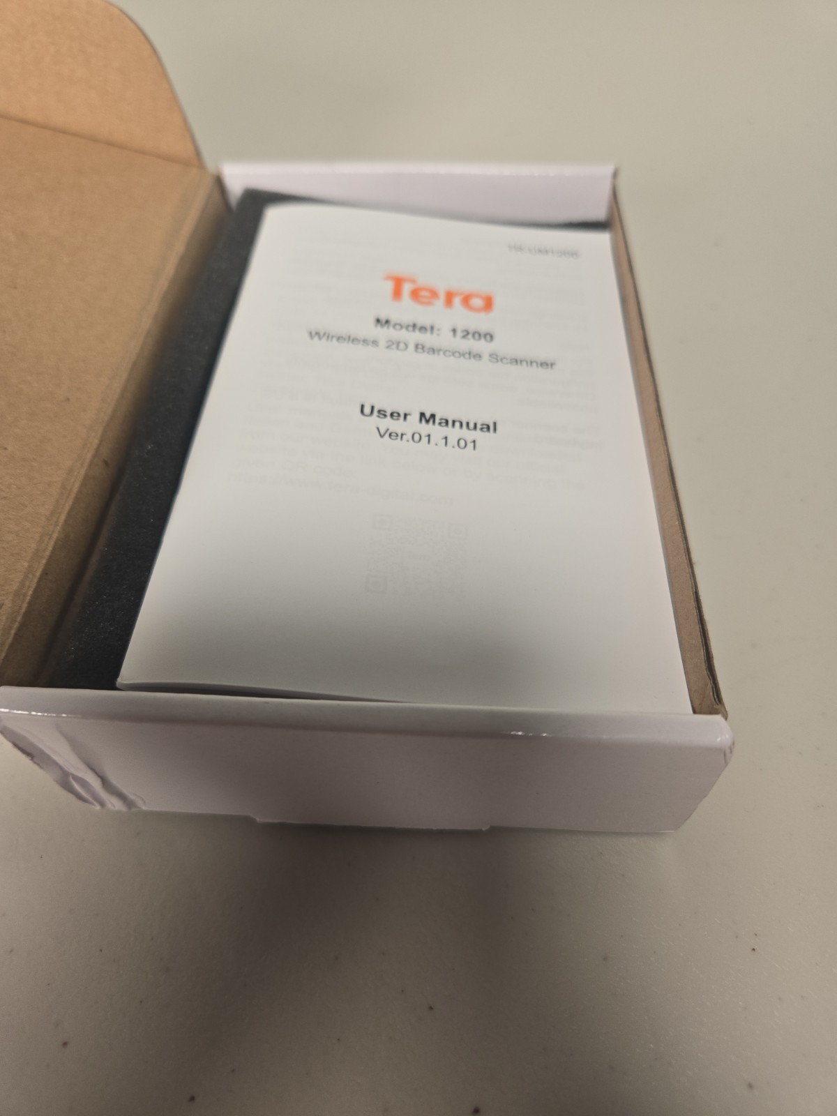 Tera Model 1200 Mini Portable Barcode Scanner – USB, Plug & Play, Dongle, Manual