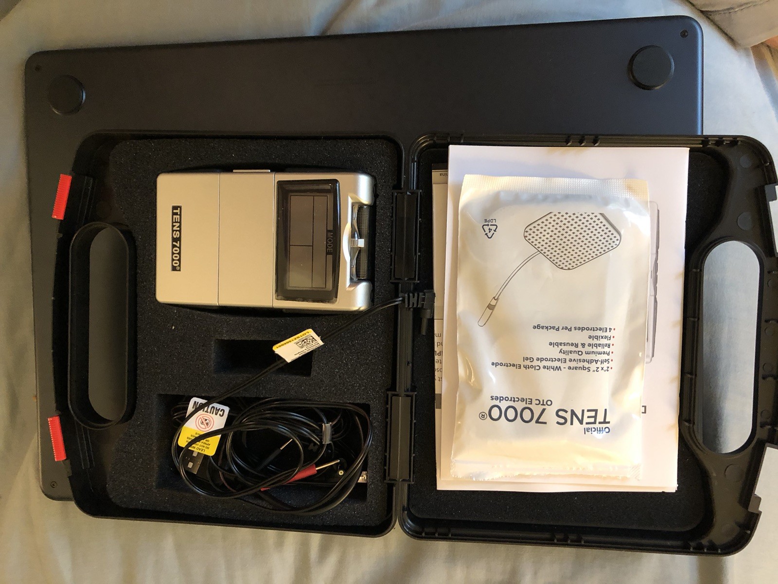 TENS 7000 TENS Unit Electrical Muscle Stimulator 2 Channel w/ Case & Accessories