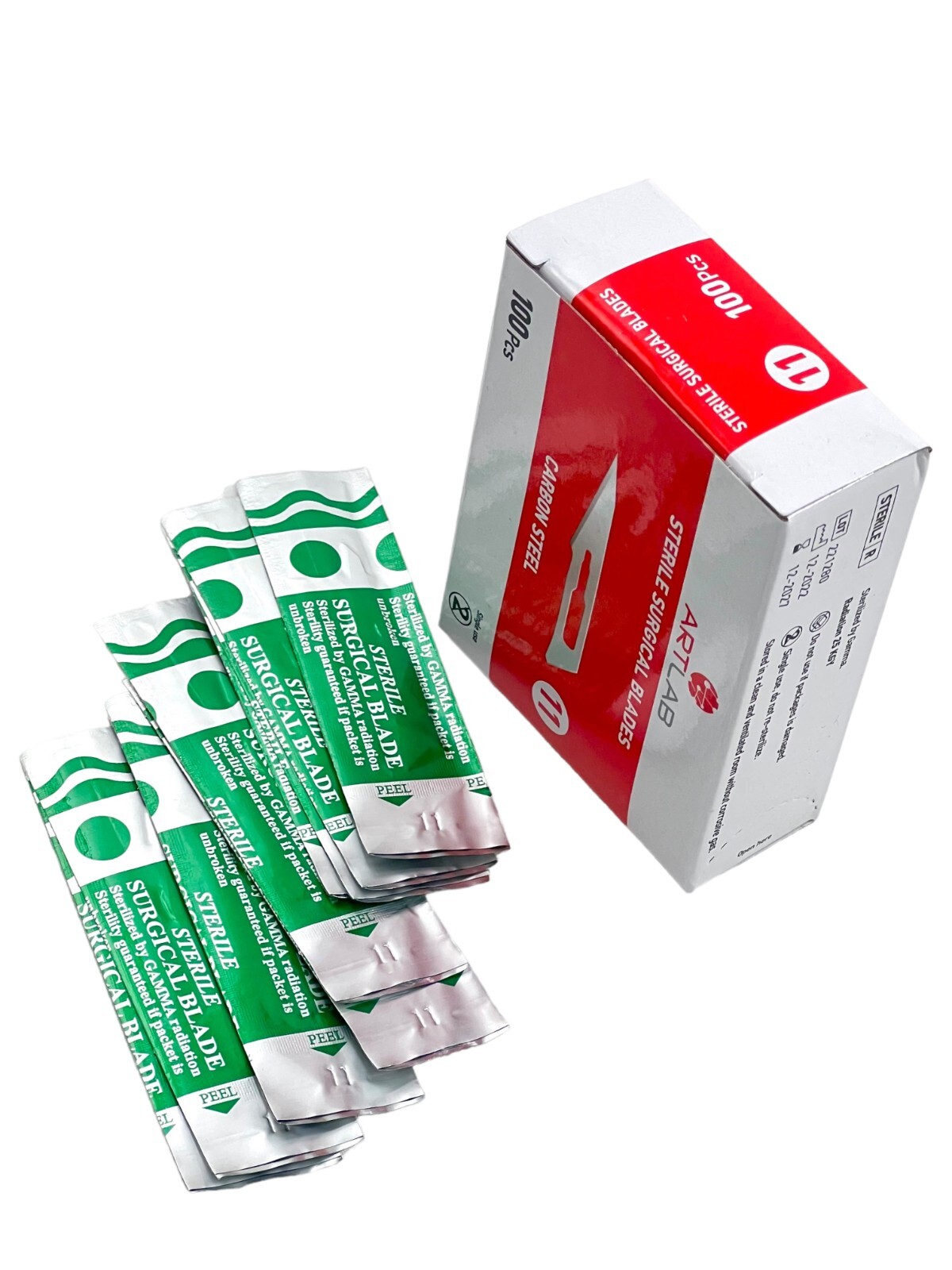 500 EA Surgical Scalpel Blades Surgical Dental ENT Instruments with Free Handle