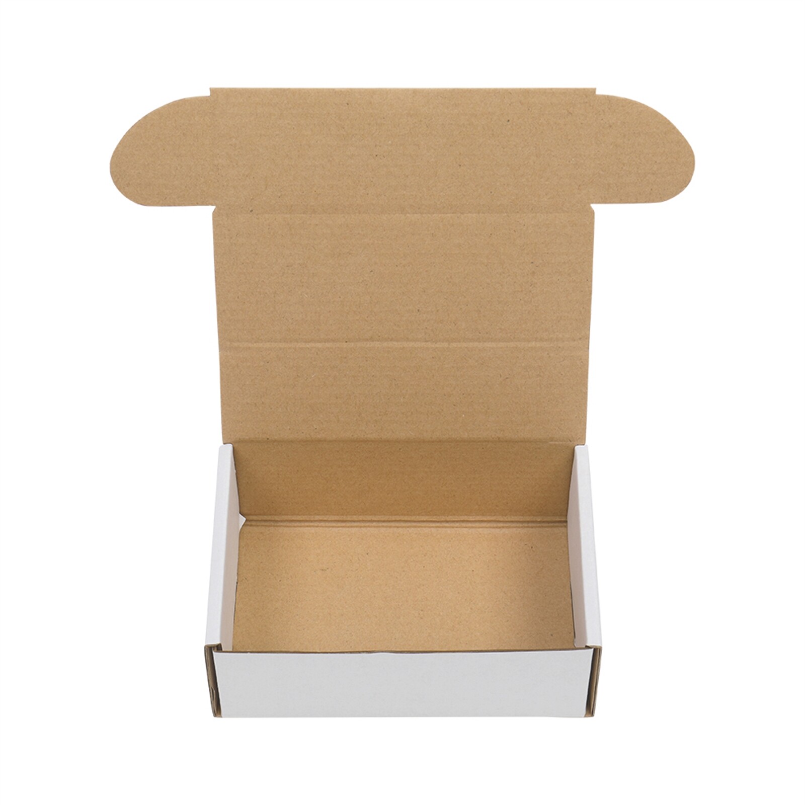 50 Pack Corrugated Packaging Boxes White Cardboard Boxes and Yellow Inside 6x4x2