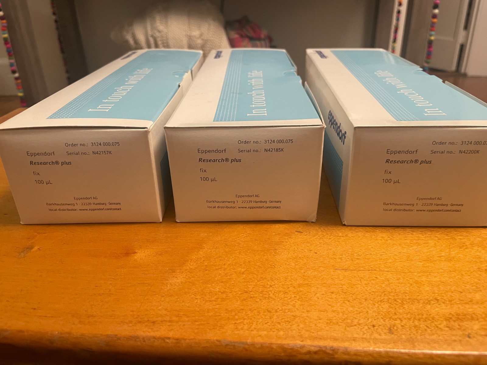 Brand New, Unused Eppendorf Research Plus fixed 100 uL Pipettes (3)