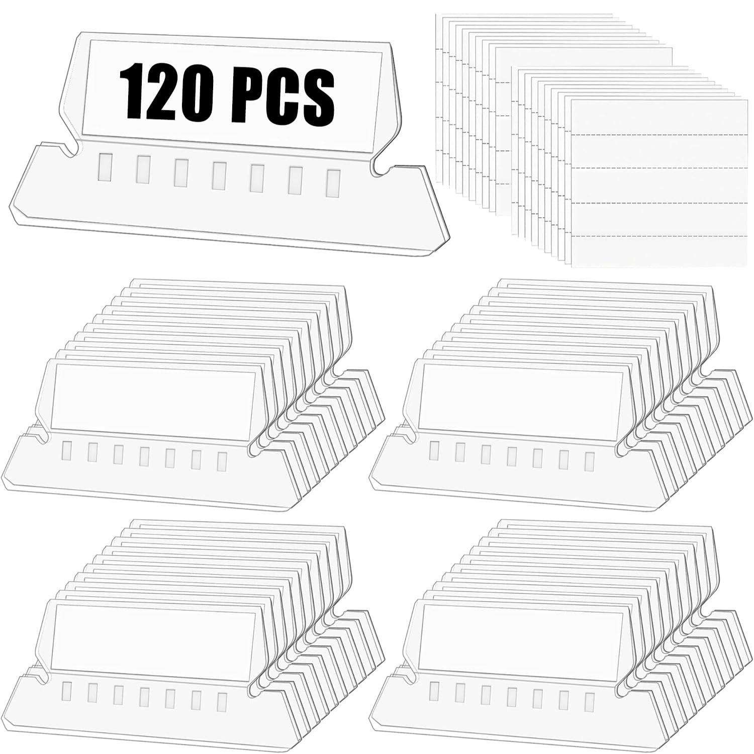 Hanging File Folder Tabs 120 Plastic Tabs & 120 Inserts 2 Inch – Quick