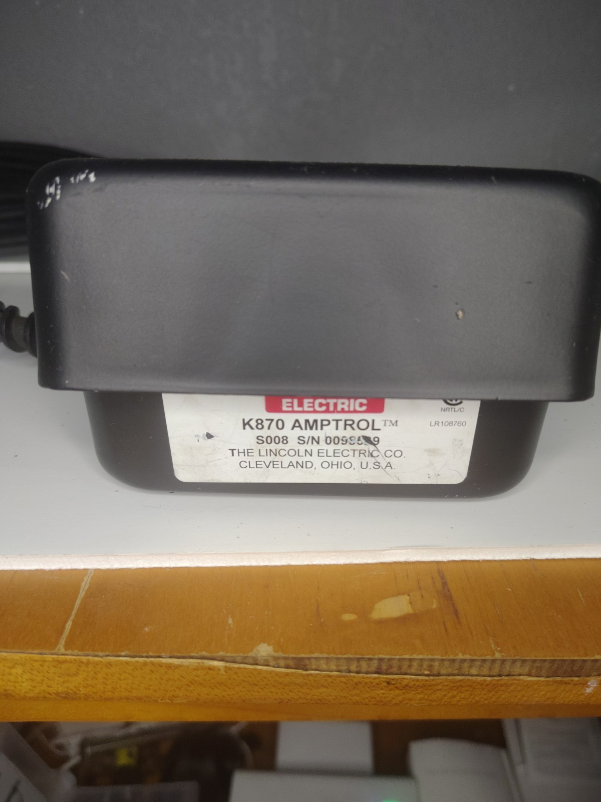 Lincoln Electric K870 Amptrol TIG Foot Pedal Remote Control – Cut Cable – As Is