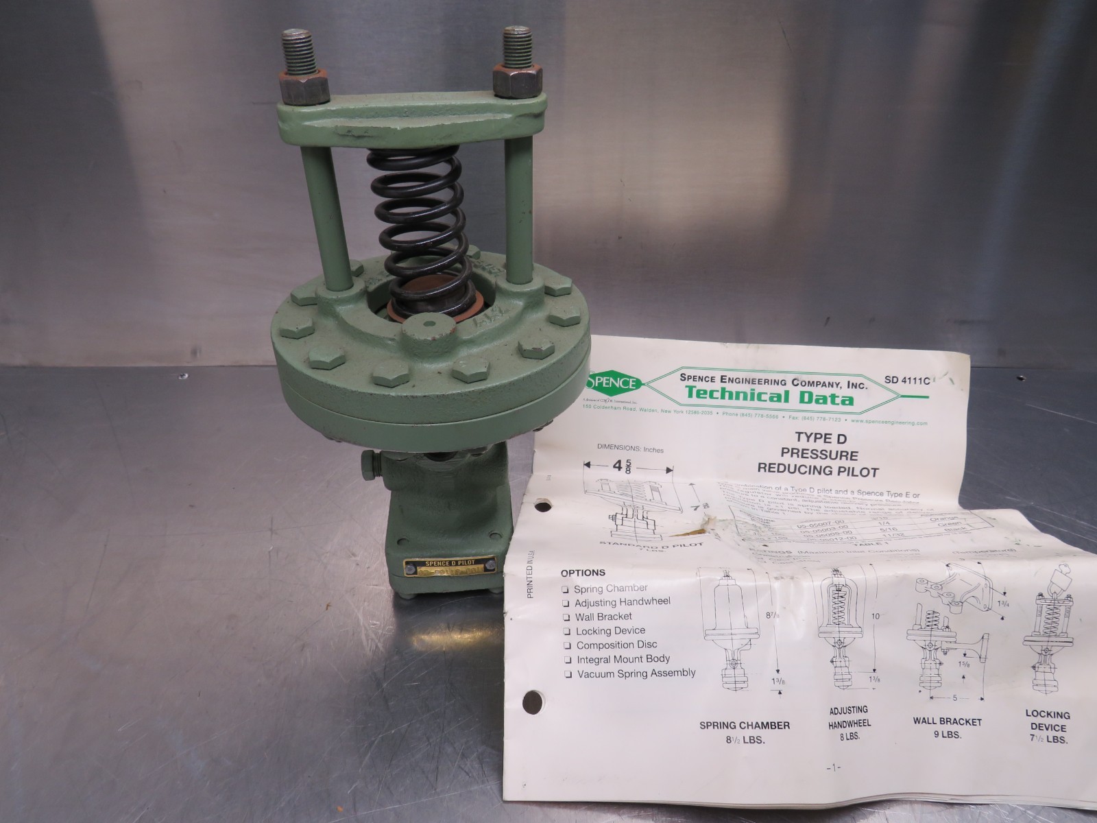 Spence Type D Pressure Reducing Pilot 07-00119-0016