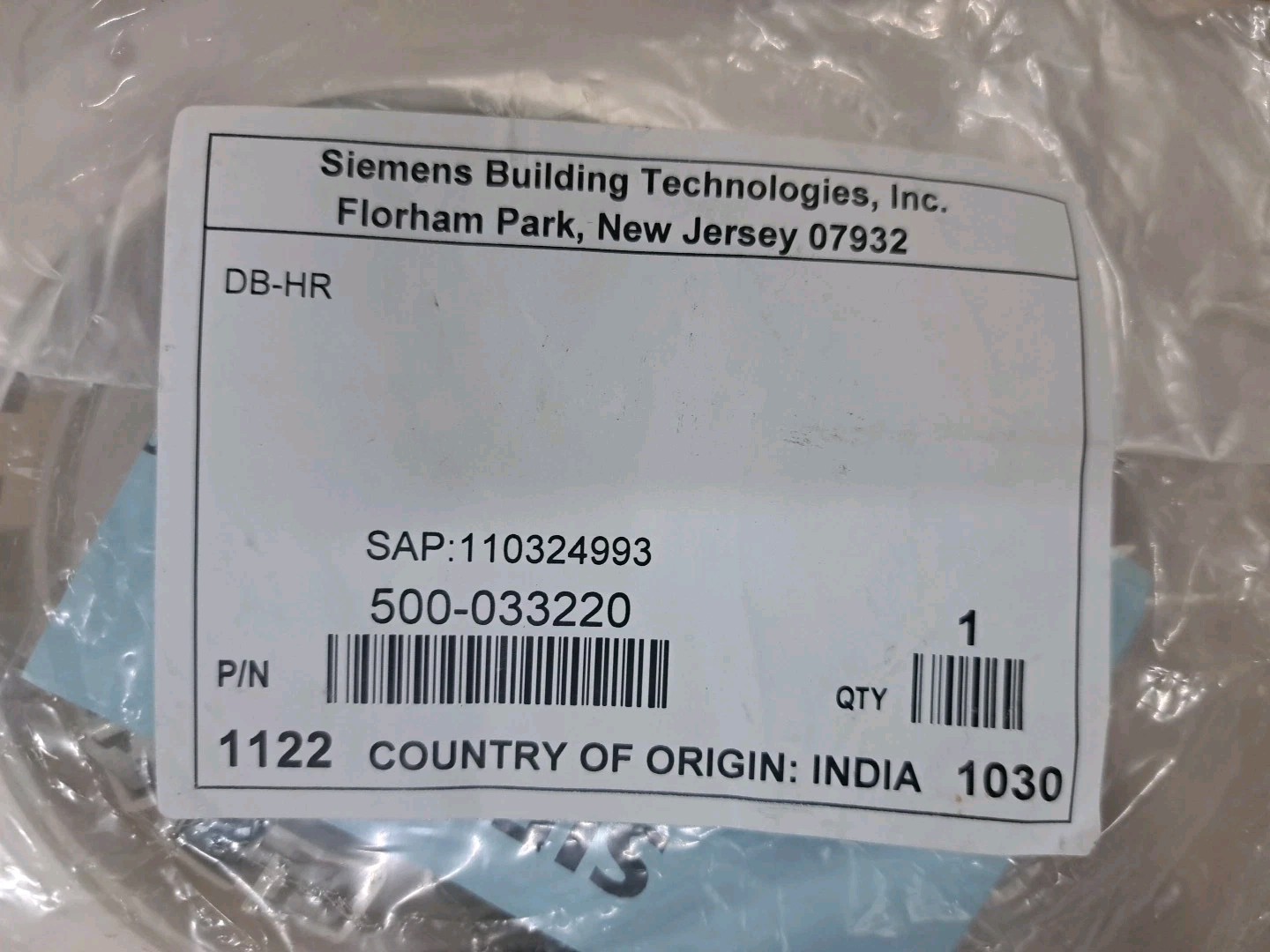 New Siemens DB-HR 500-033220 Fire Alarm Smoke Detector Base Sealed Free Shipping