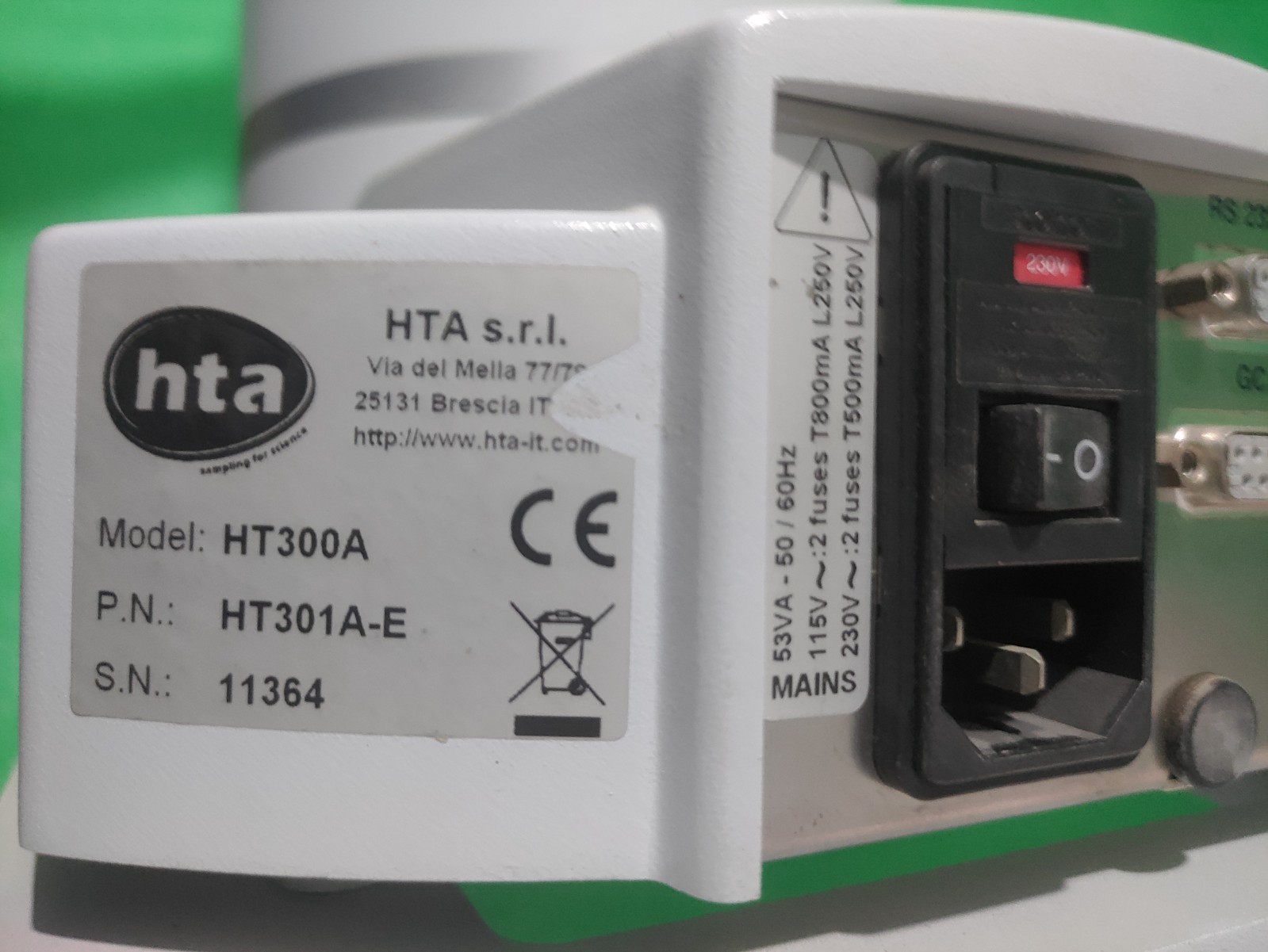 HI TECH APPLICATIONS HTA SRL FIXED POCKET GC AUTOSAMPLER MODEL HT300A