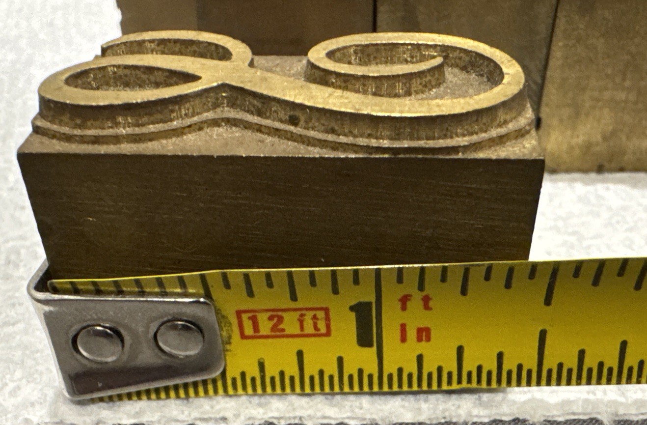 Vintage Large Font Brass Letterpress Type A-Z Set