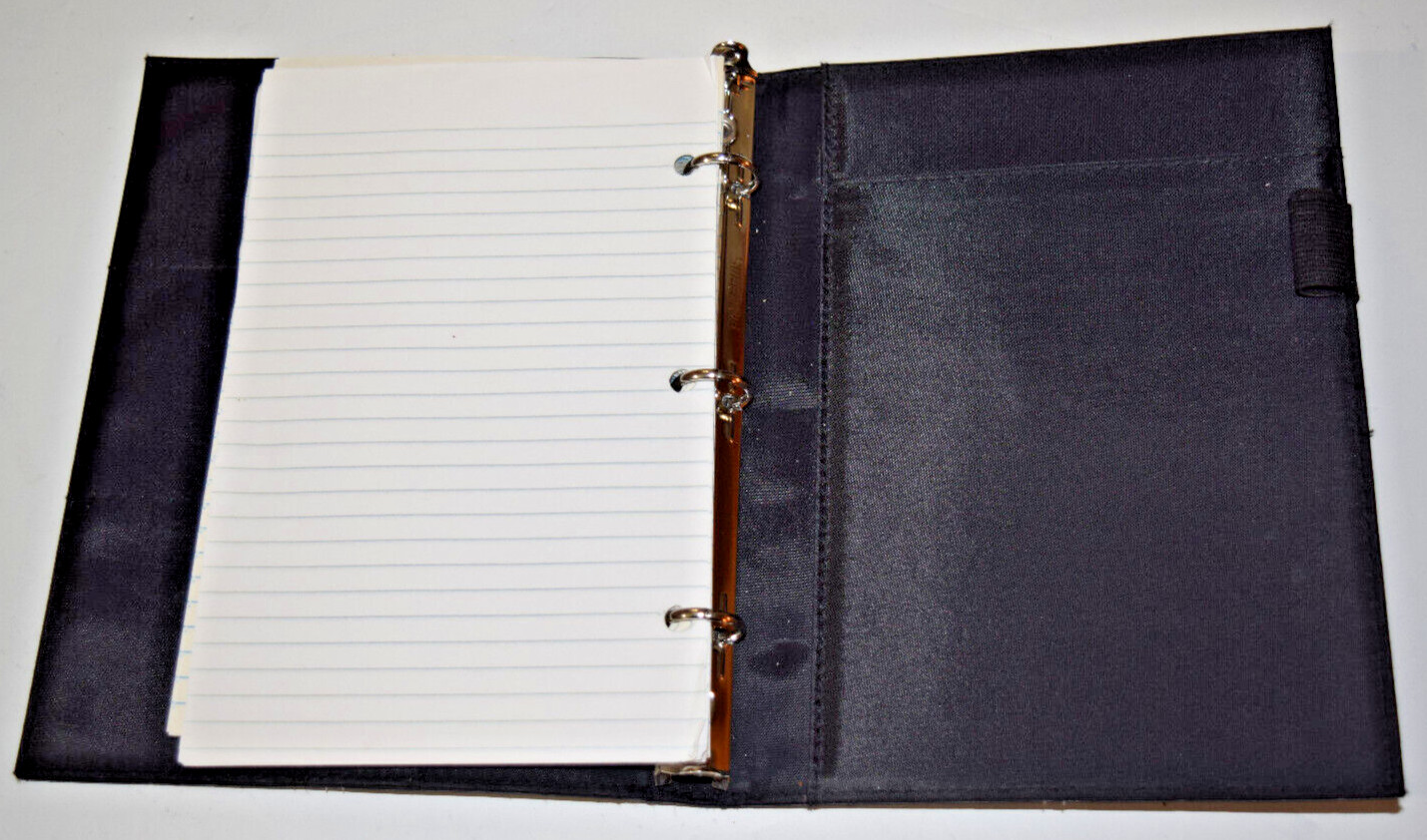 Hallmark Black Leather Writing Journal 3 Ring Lined Pages 9″ x7″