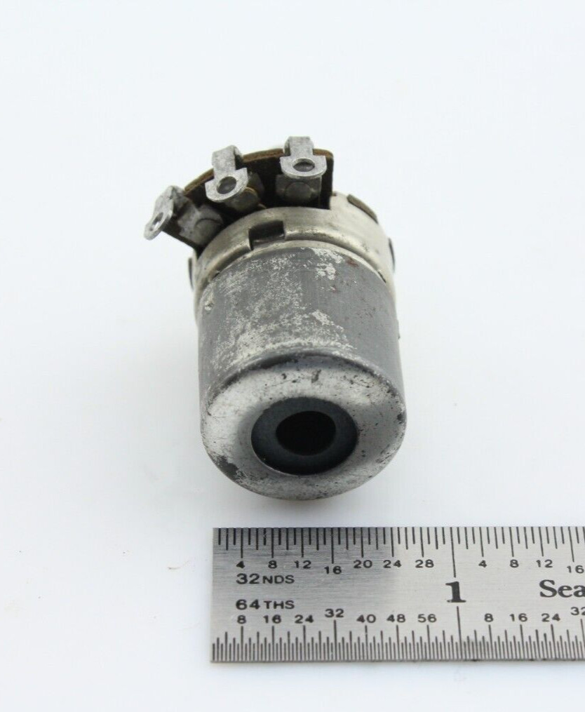 Vintage 1955 Stackpole 1M Ohm Audio Taper Potentiometer Switched RF Shield Cup
