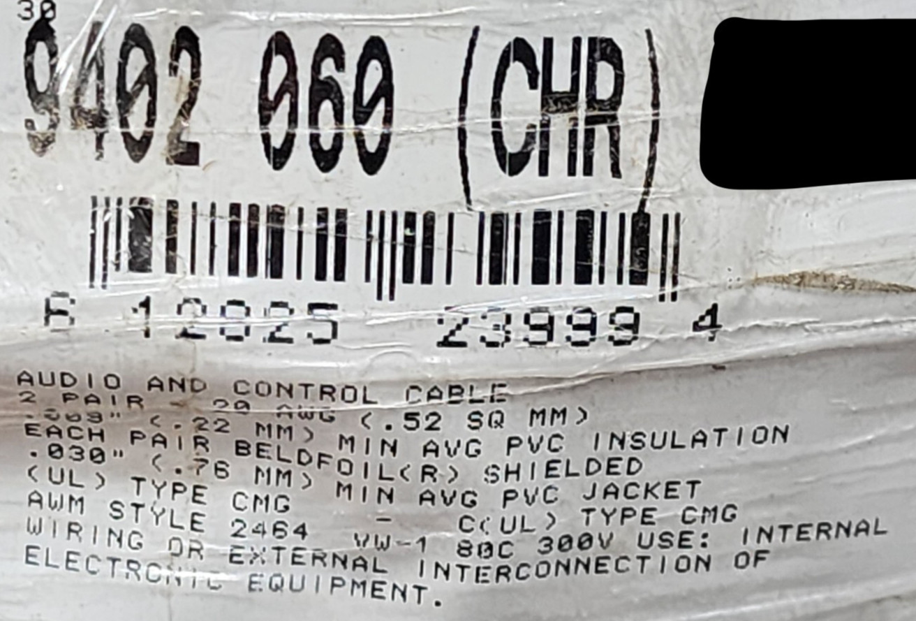 Belden 9402 20/2P Individually Shielded Twist Pair Control/Instrumentation Cable