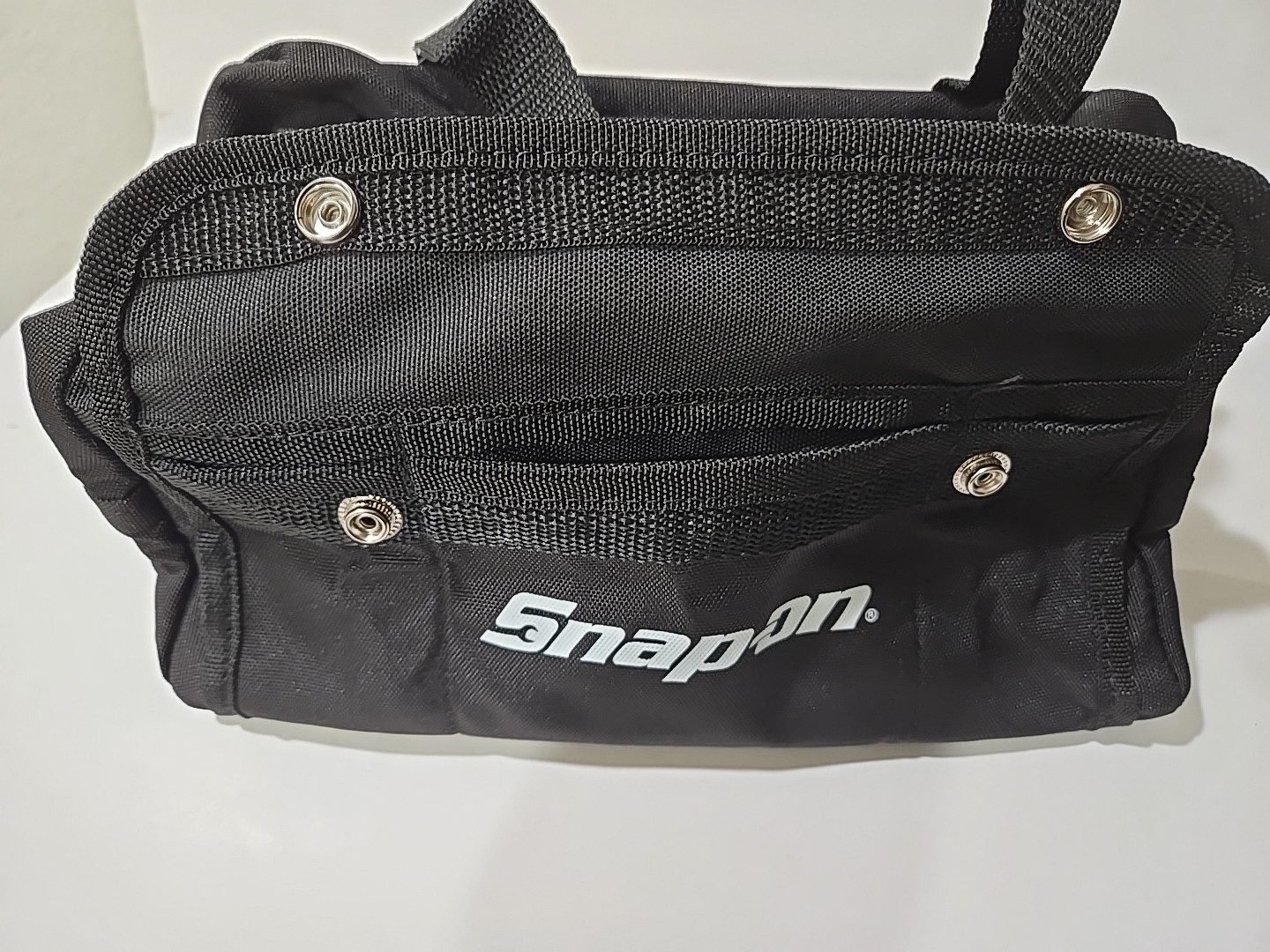 Snap On tools MINI bag tote carry tools 5 Inner & 4 Outer Pockets 11 Inches NEW!