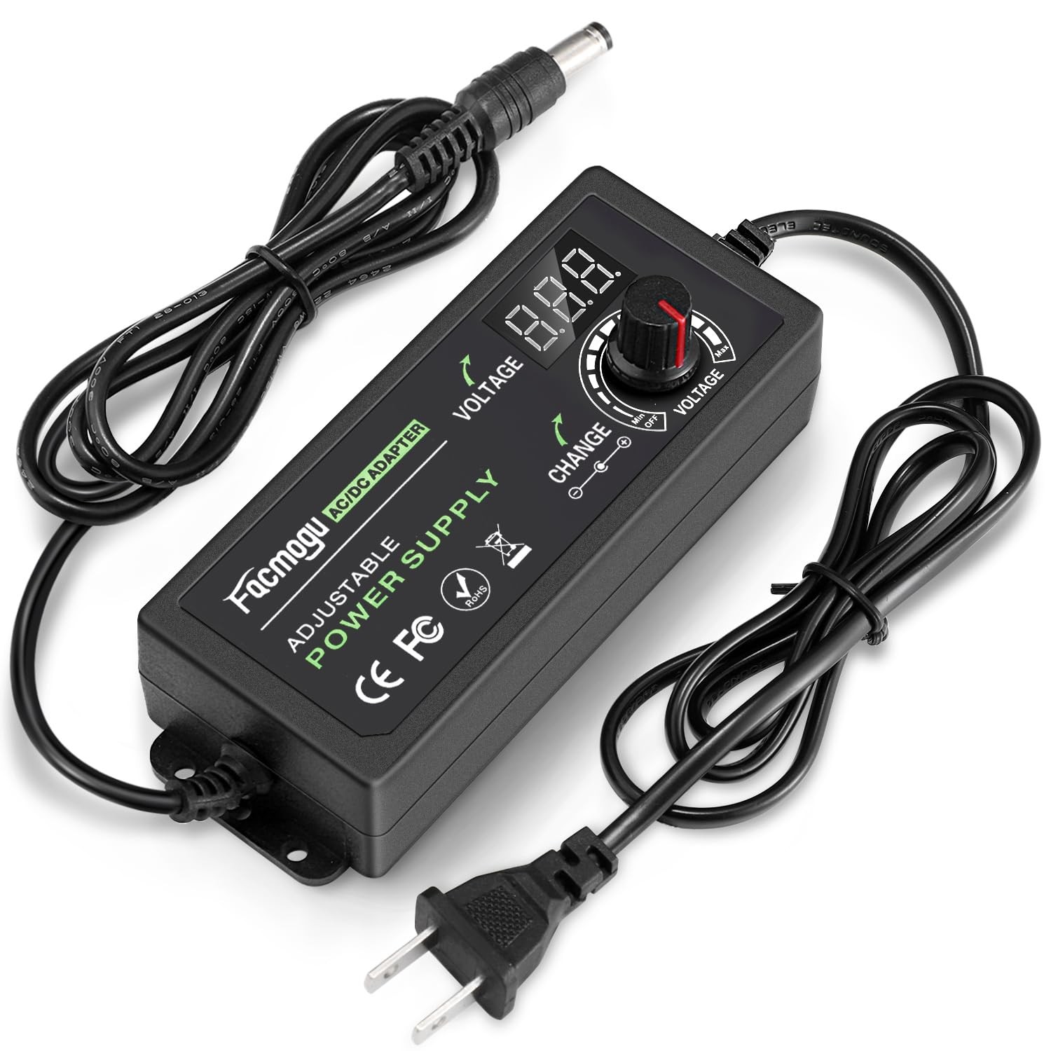 3V-12V 5A 60W Adjustable Power Supply with LED Display, Variable DC 3V 5V 6V …